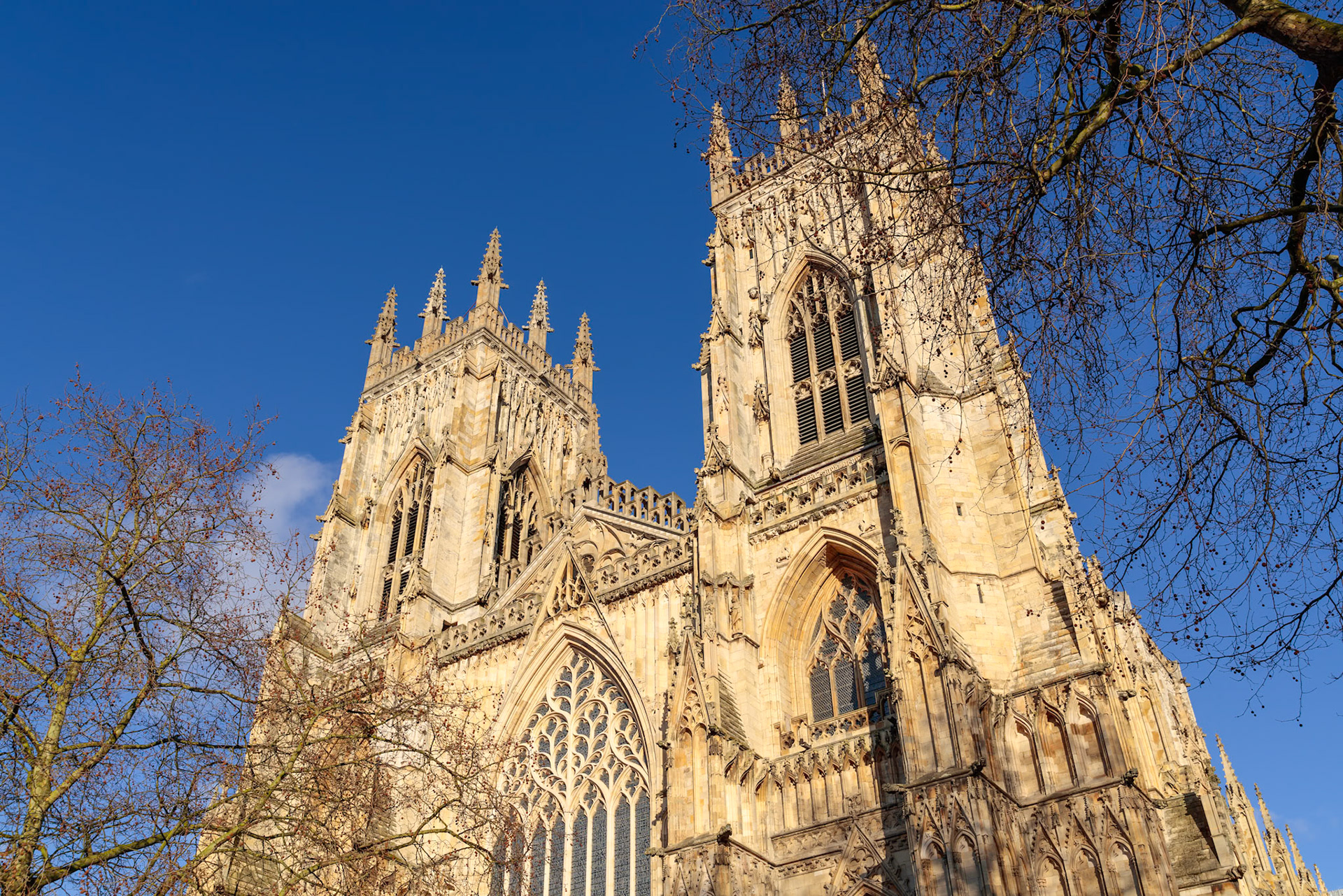 YORK, NORTH YORKSHIRE/UK - FEBRUARY 20 : View of York Minster in York, North Yorkshire on February 20, 2020