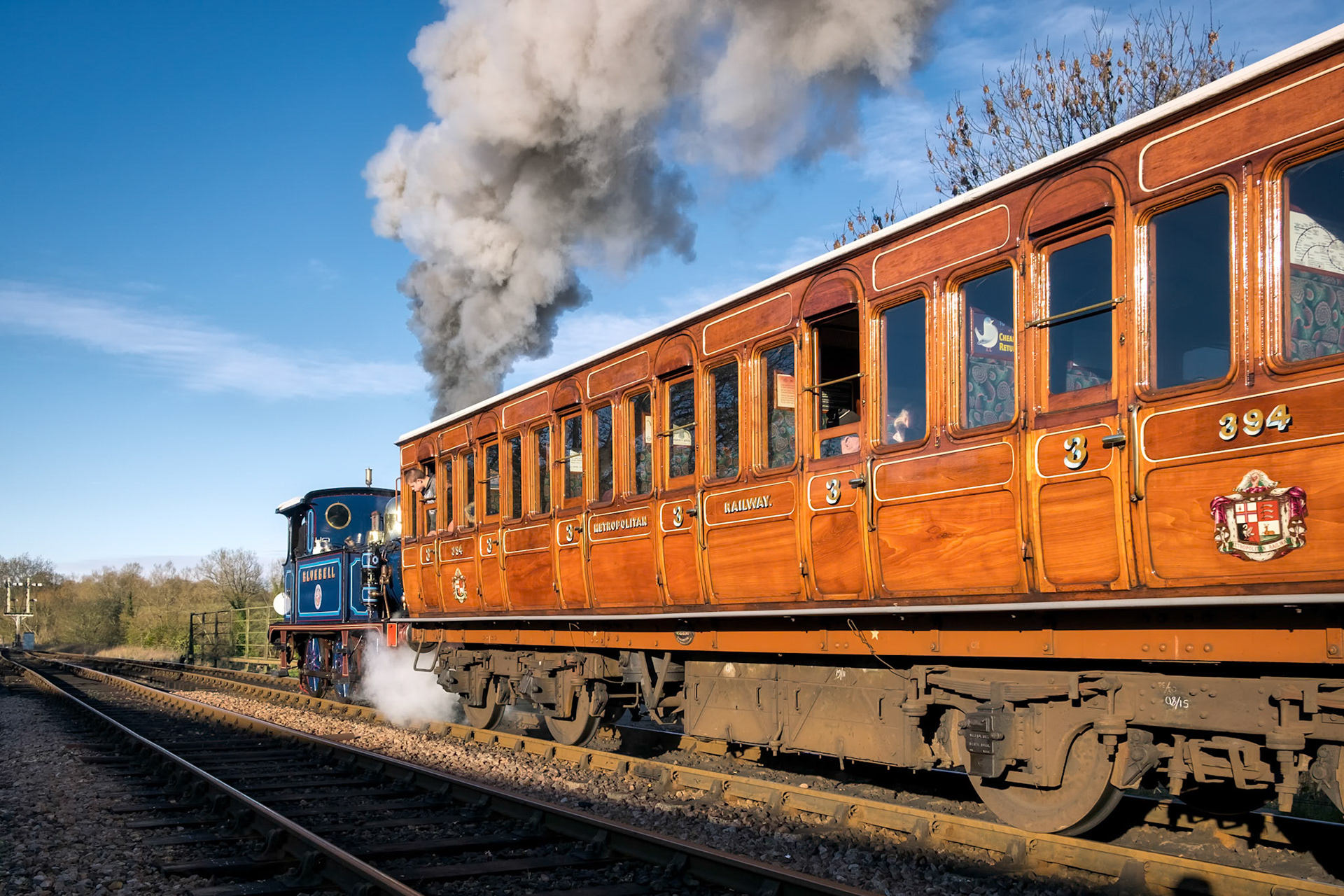 Bluebell Leaving Sheffield Park Station
