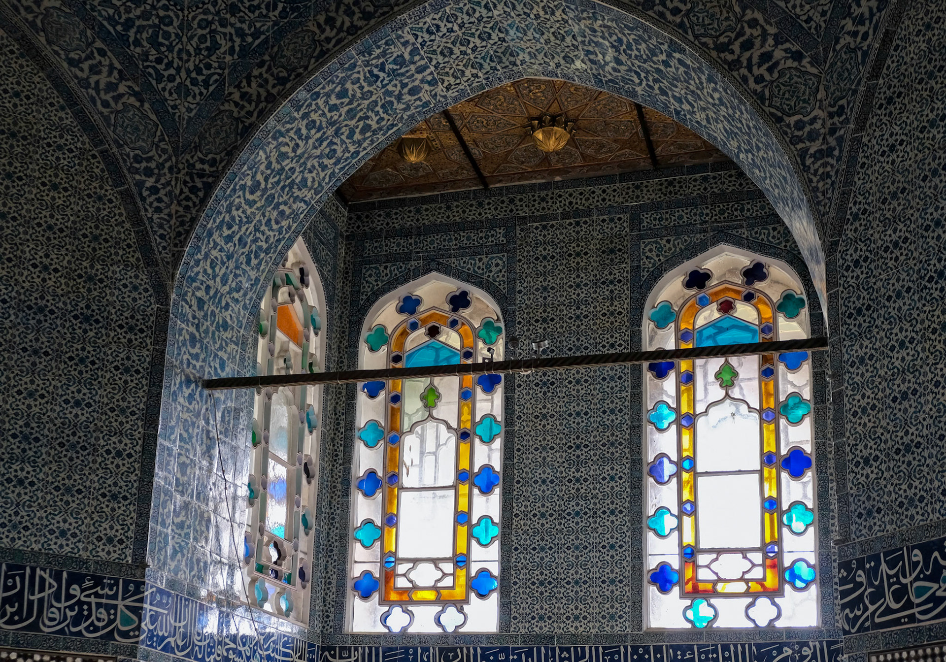 ISTANBUL, TURKEY - MAY 27 : Interior view of Topkapi Palace and Museum in Istanbul Turkey on May 27, 2018