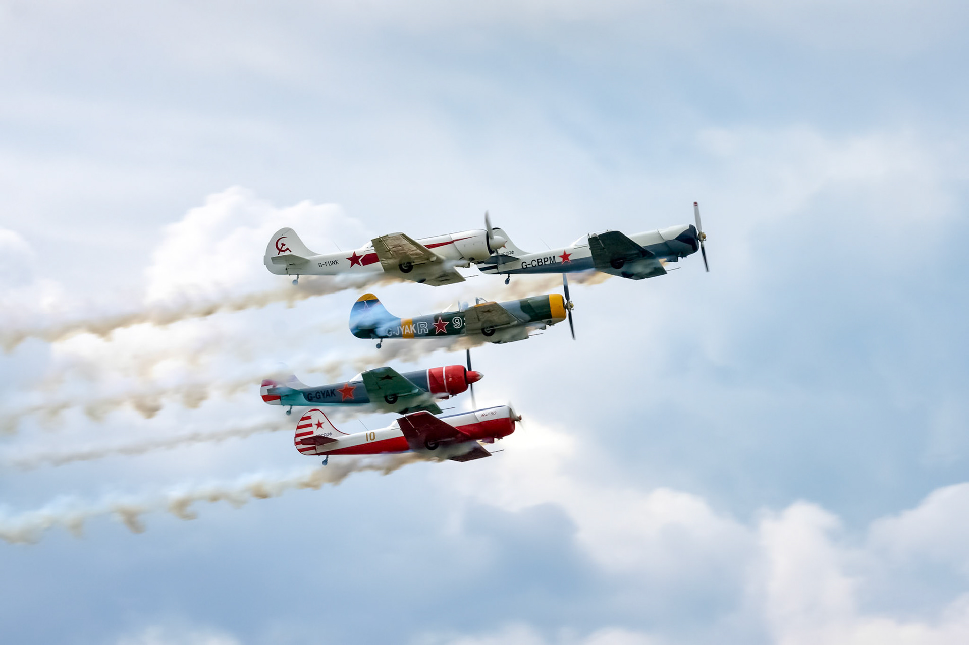 Aerostars Yak 52/50 Aerial Display at Biggin Hill Airshow