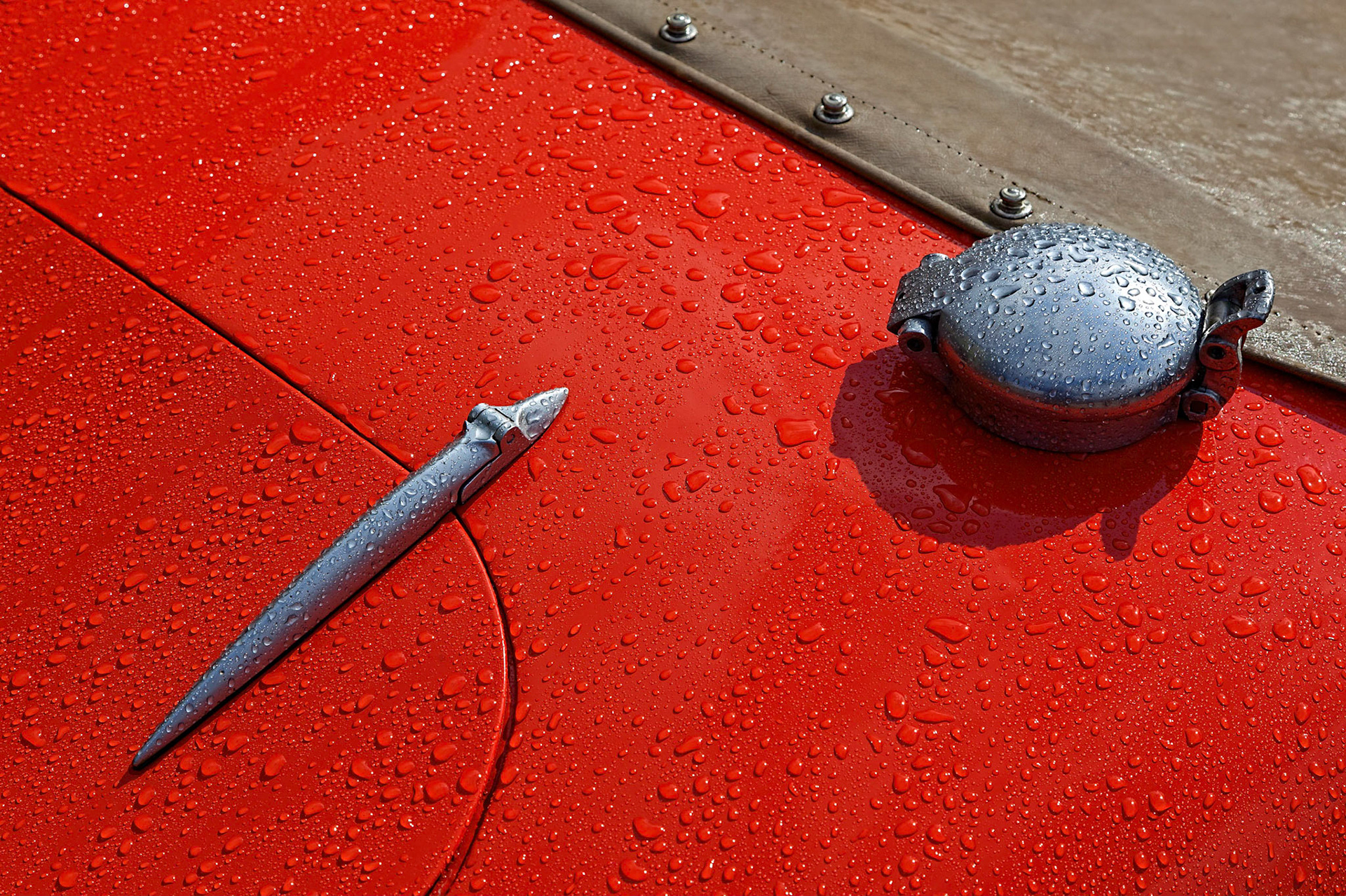 Close-up of Part of a Vintage Sports Car