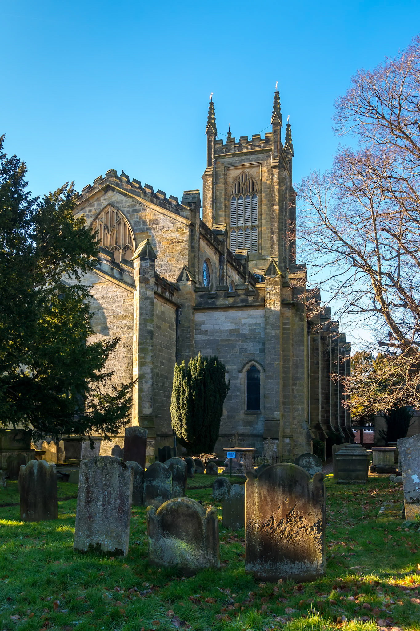 EAST GRINSTEAD, WEST SUSSEX/UK - JANUARY 20 : View of St Swithun's Church in East Grinstead West Sussex on January 20, 2017