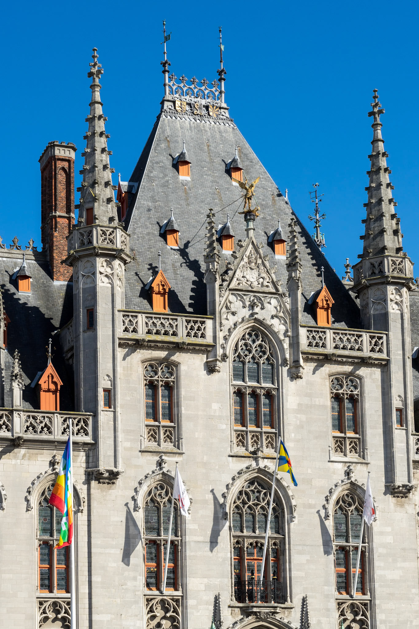 City Hall in Market Square in Bruges