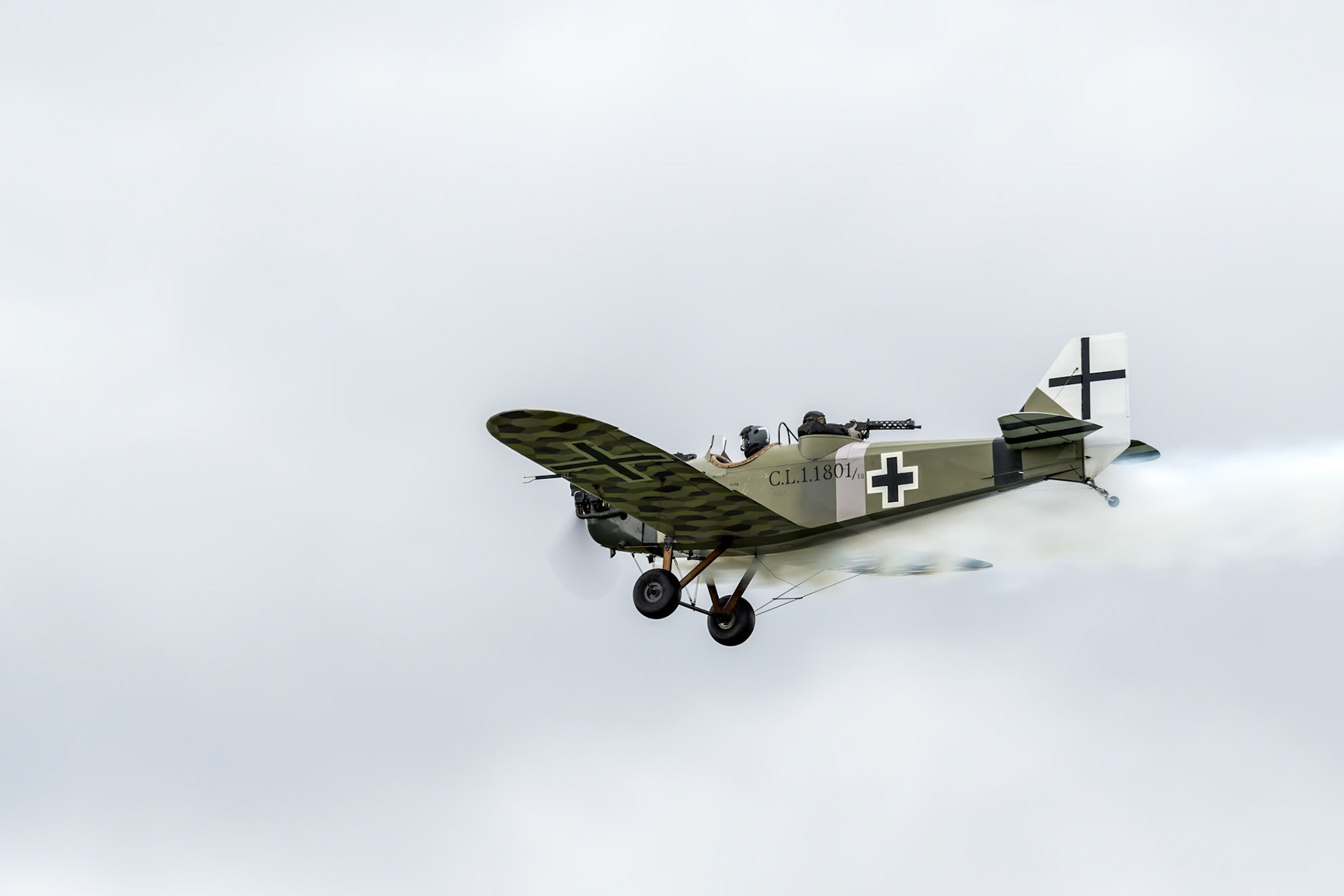 Junkers CL1 Flying over Shoreham Airfield