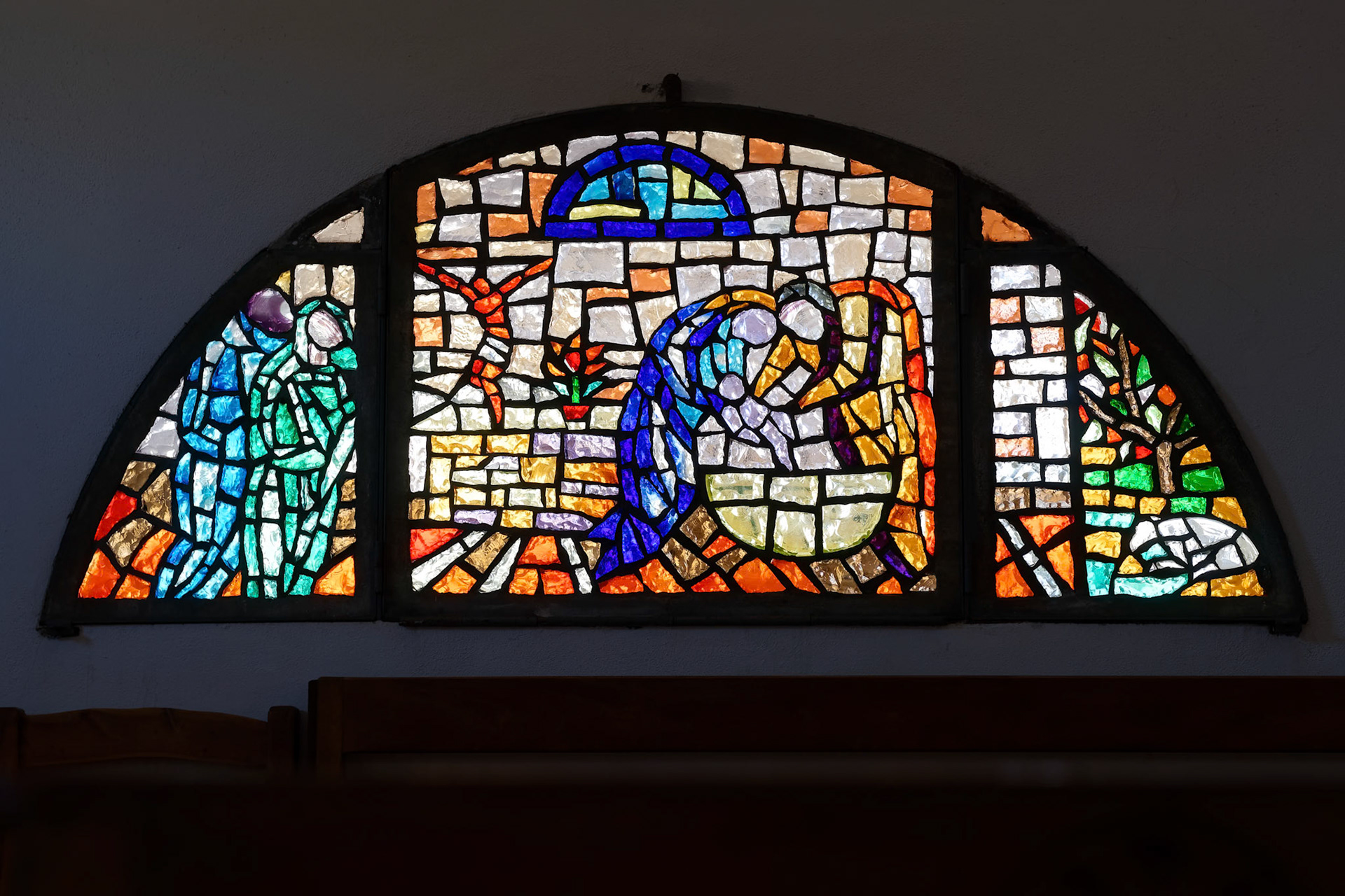 Stained Glass Window Church of St. John the Baptist in Cannigione