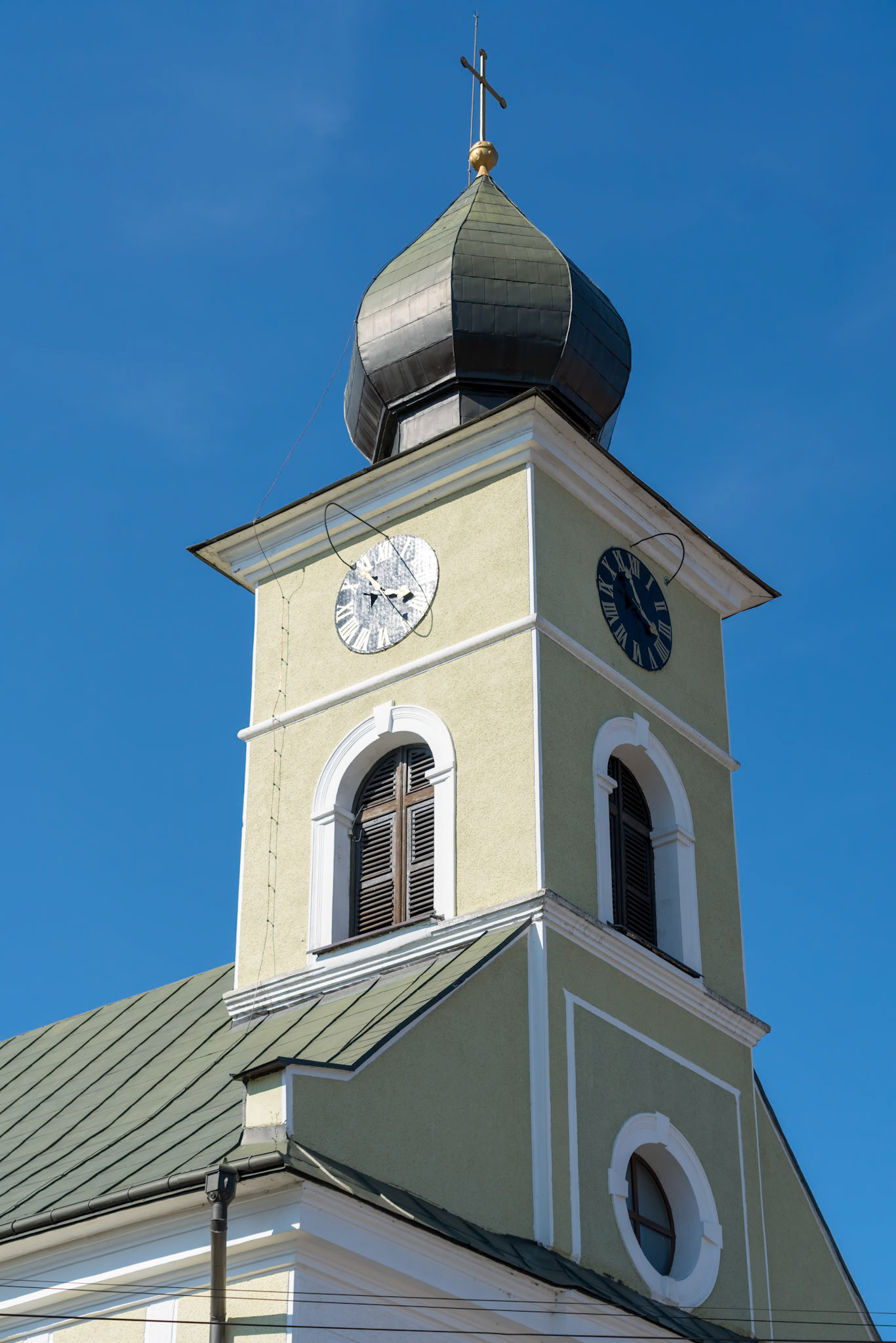 CAMPULUNG MOLDOVENESC, TRANSYLVANIA/ROMANIA - SEPTEMBER 18 : Exterior view of the Ascension Catholic Church in Campulung Moldovenesc Transylvania Romania on September 18, 2018