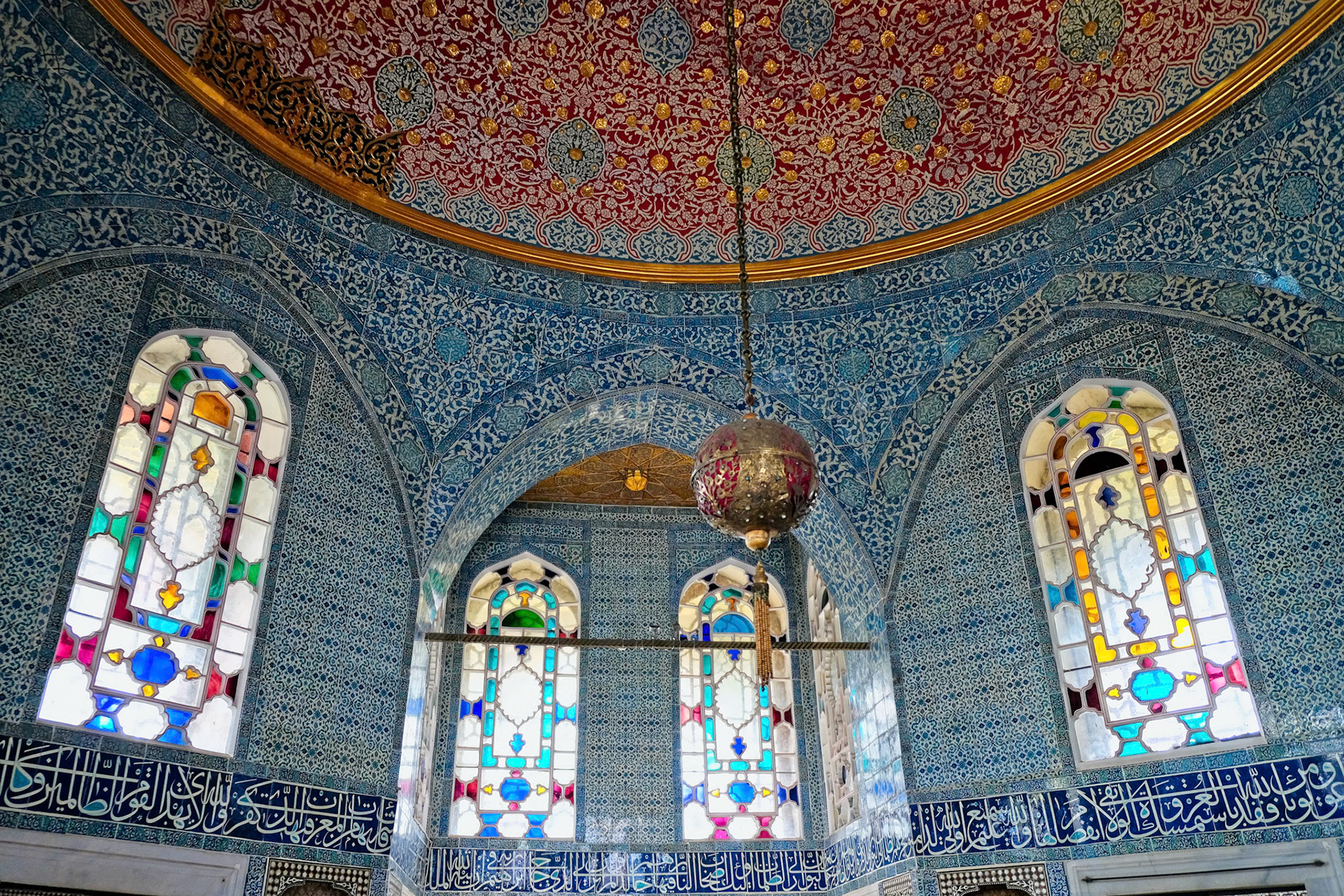 ISTANBUL, TURKEY - MAY 27 : Interior view of Topkapi Palace and Museum in Istanbul Turkey on May 27, 2018