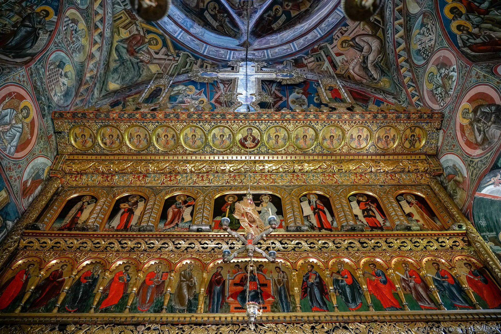 MOLDOVITA, MOLDOVIA/ROMANIA - SEPTEMBER 18 : Interior view of the Monastery in Moldovita in Moldovia Romania on September 18, 2018