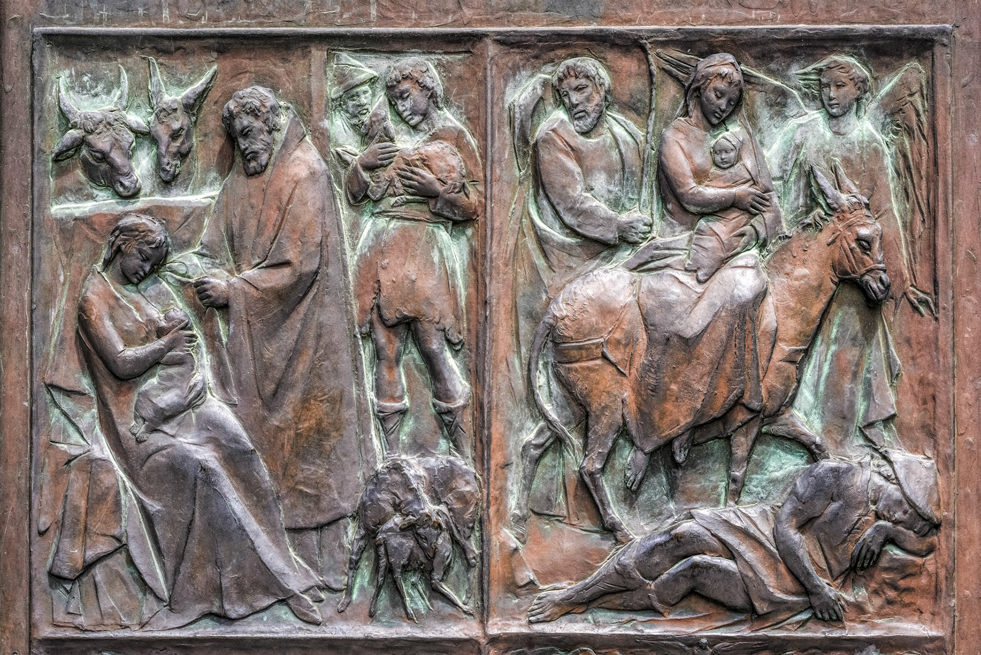 Door panel of the Cathedral in Siena
