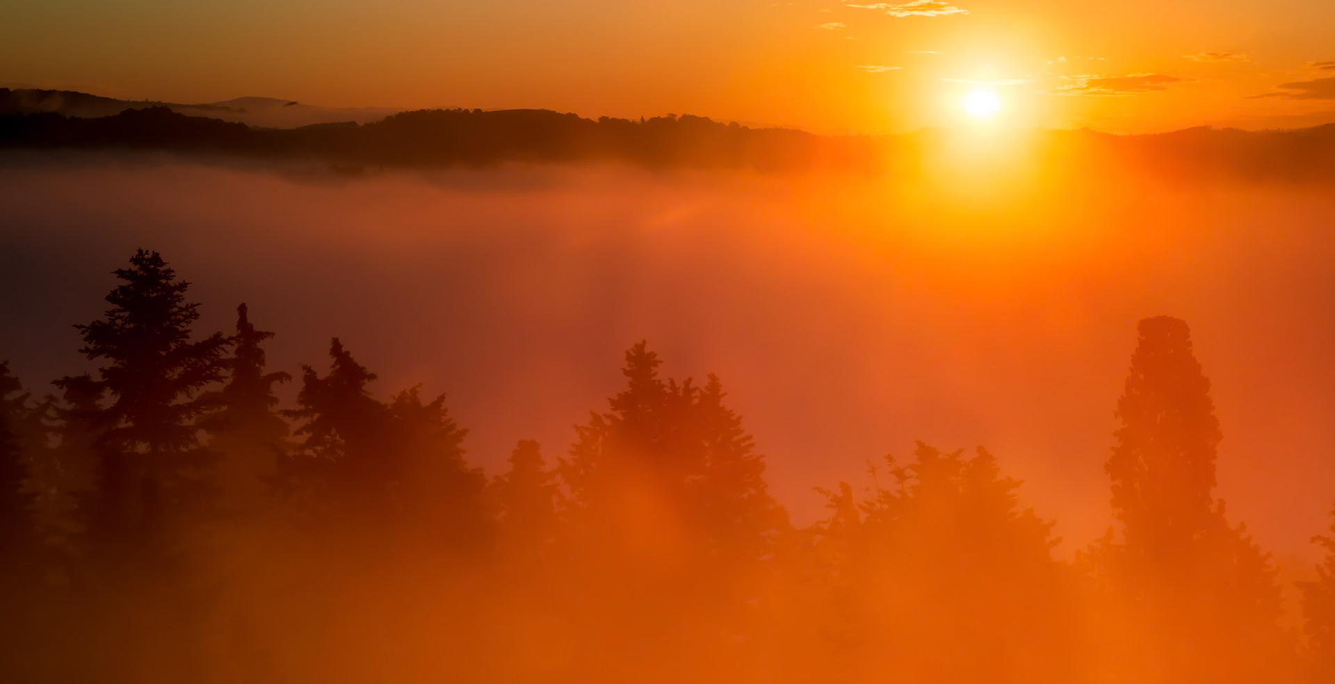 Misty Sunrise in Tuscany