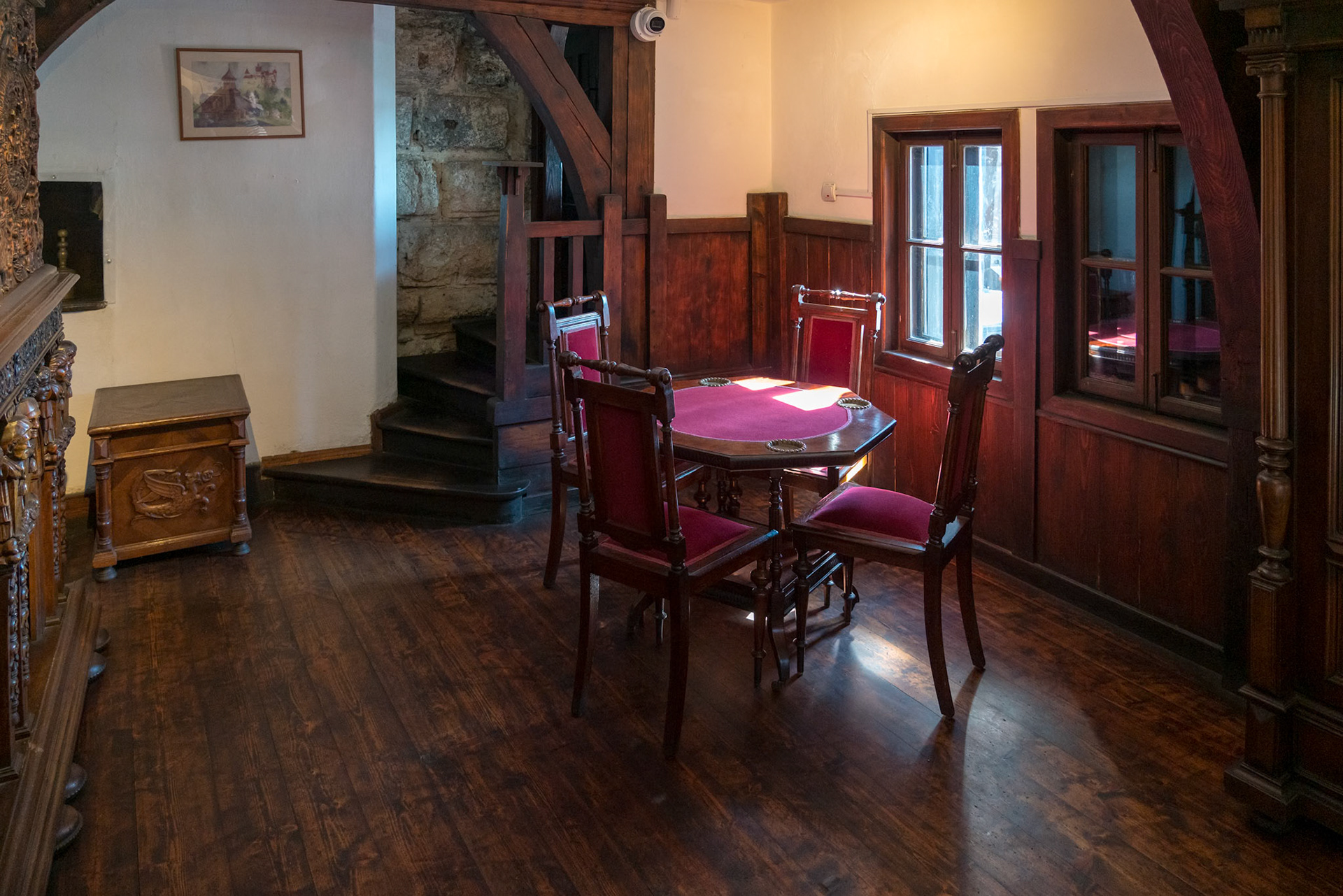 BRAN, TRANSYLVANIA/ROMANIA - SEPTEMBER 20 : Interior view of Dracula's Castle in Bran Transylvania Romania on September 20, 2018
