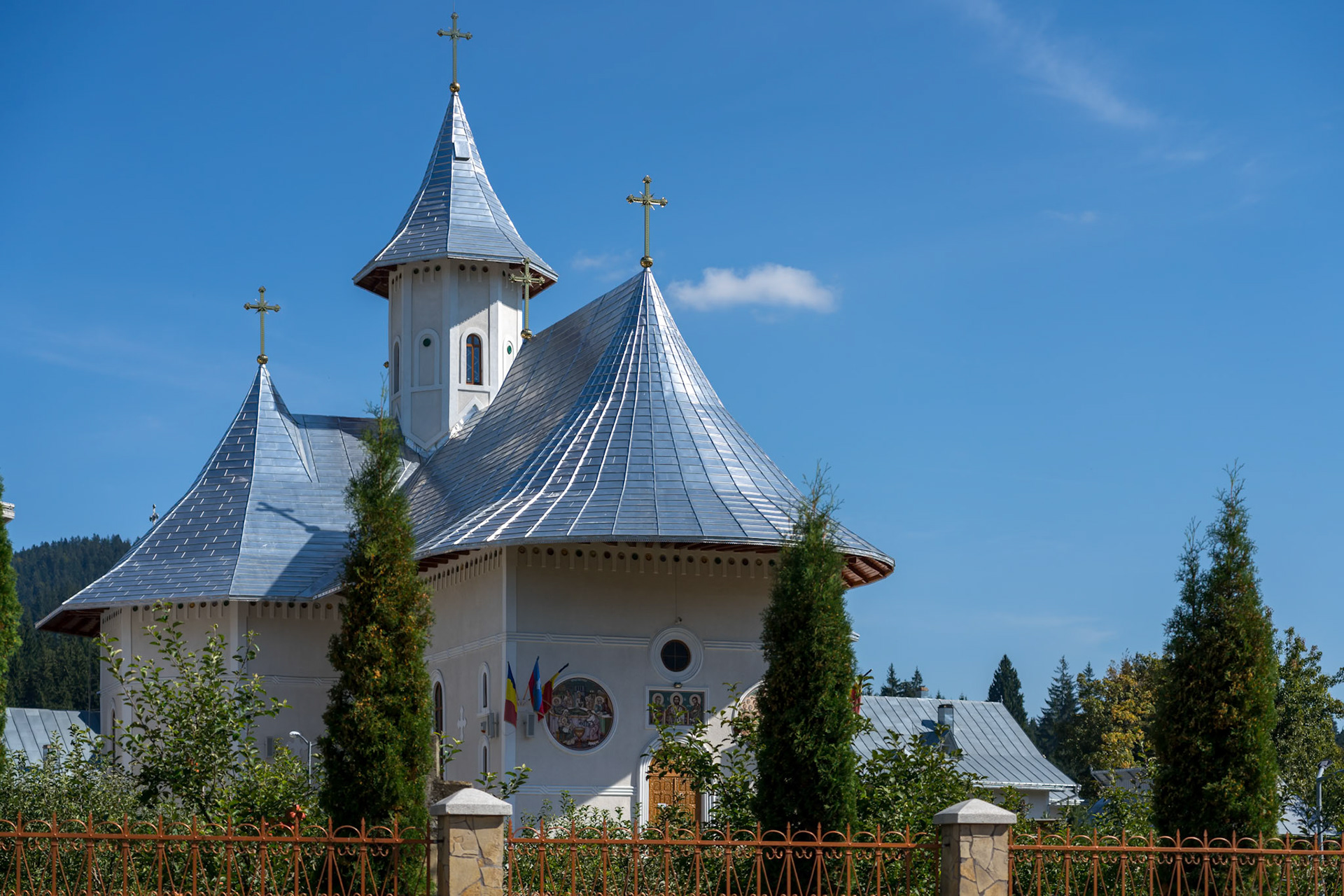 MOLDOVITA, MOLDOVIA/ROMANIA - SEPTEMBER 18 : The Church from Moldovita in Moldovia Romania on September 18, 2018