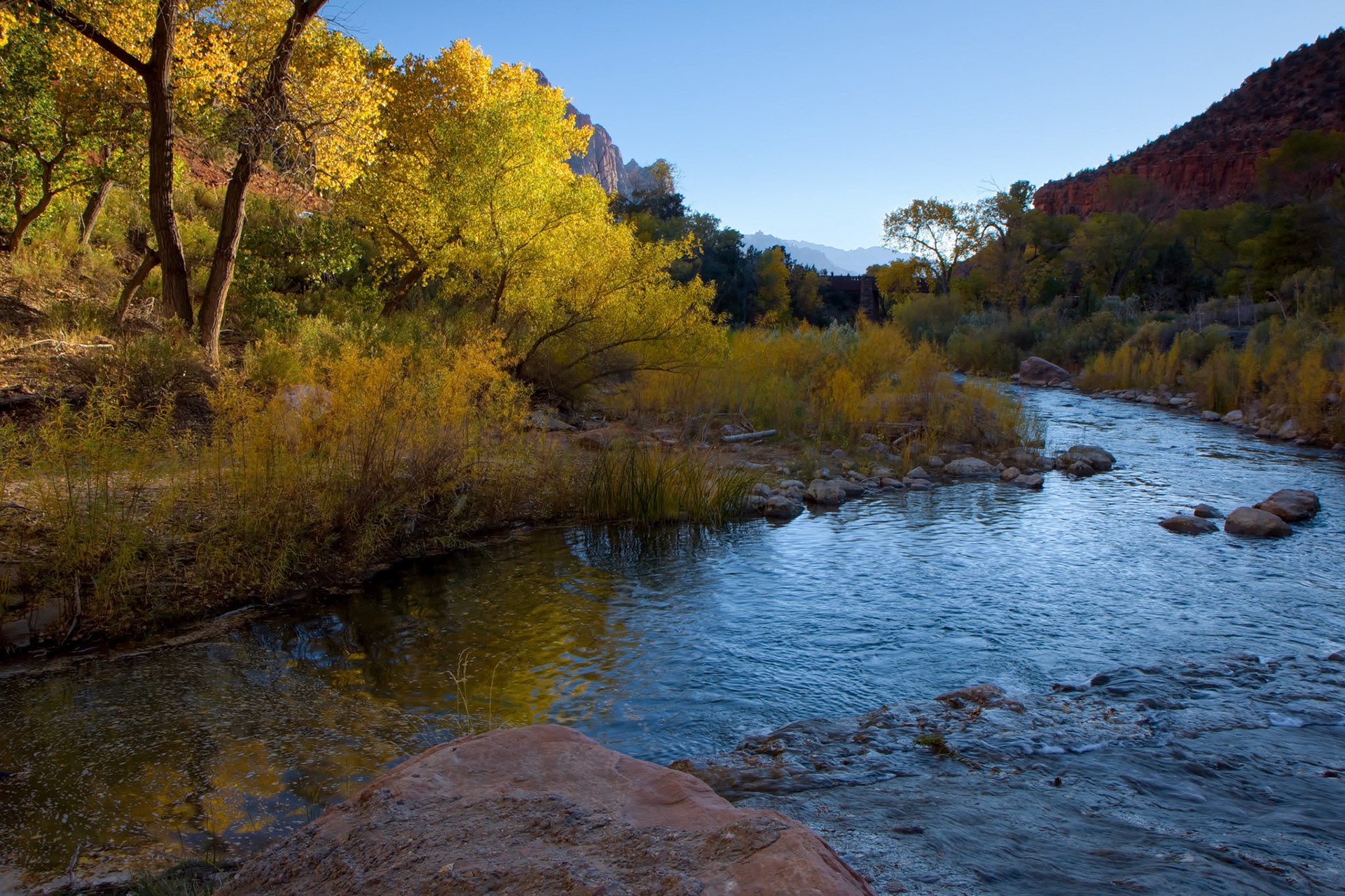 Autumn Sunlight on the Virgin River Valley