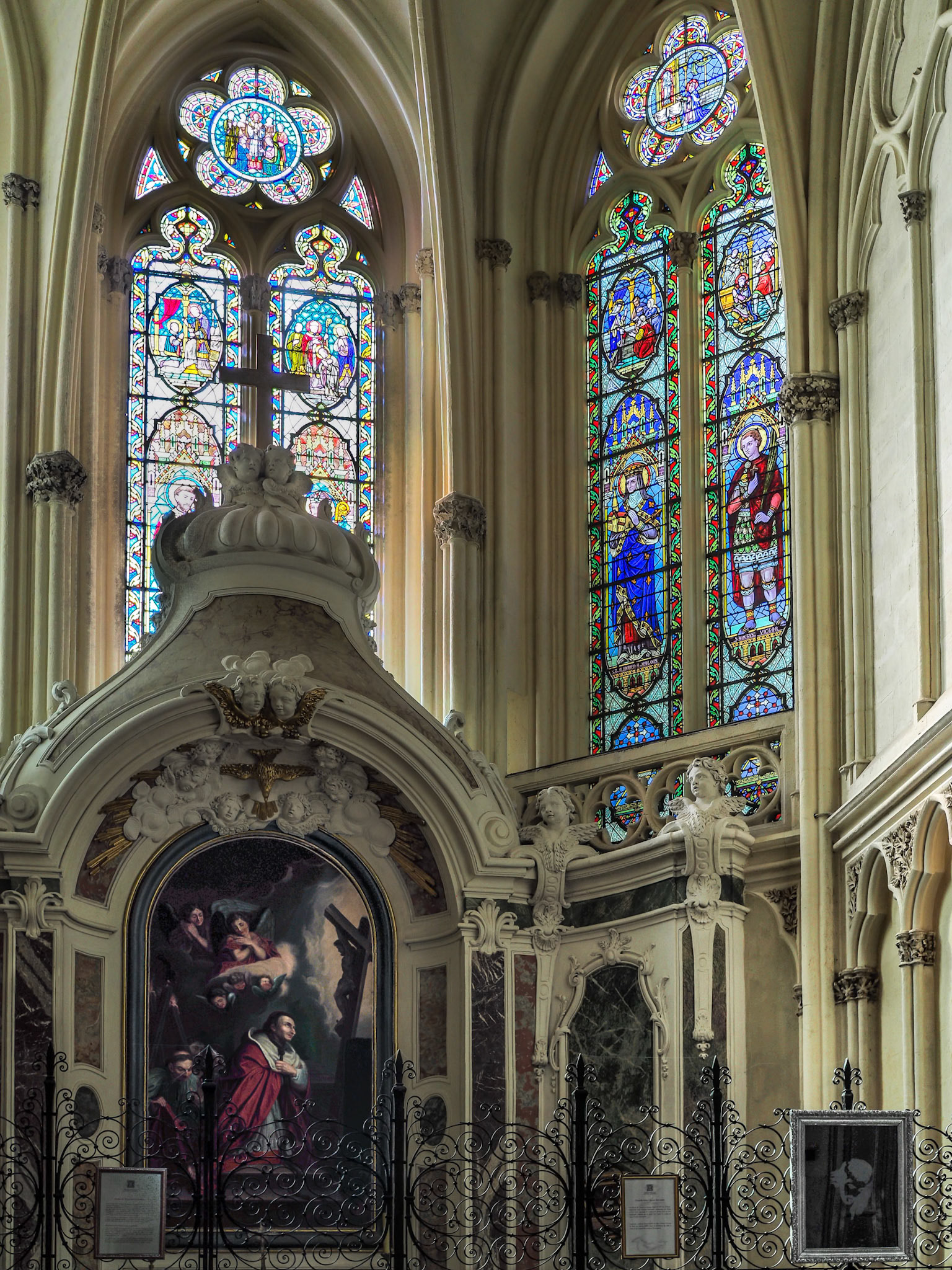 Stained Glass Windows in the Cathedral of St Andrew in Bordeaux