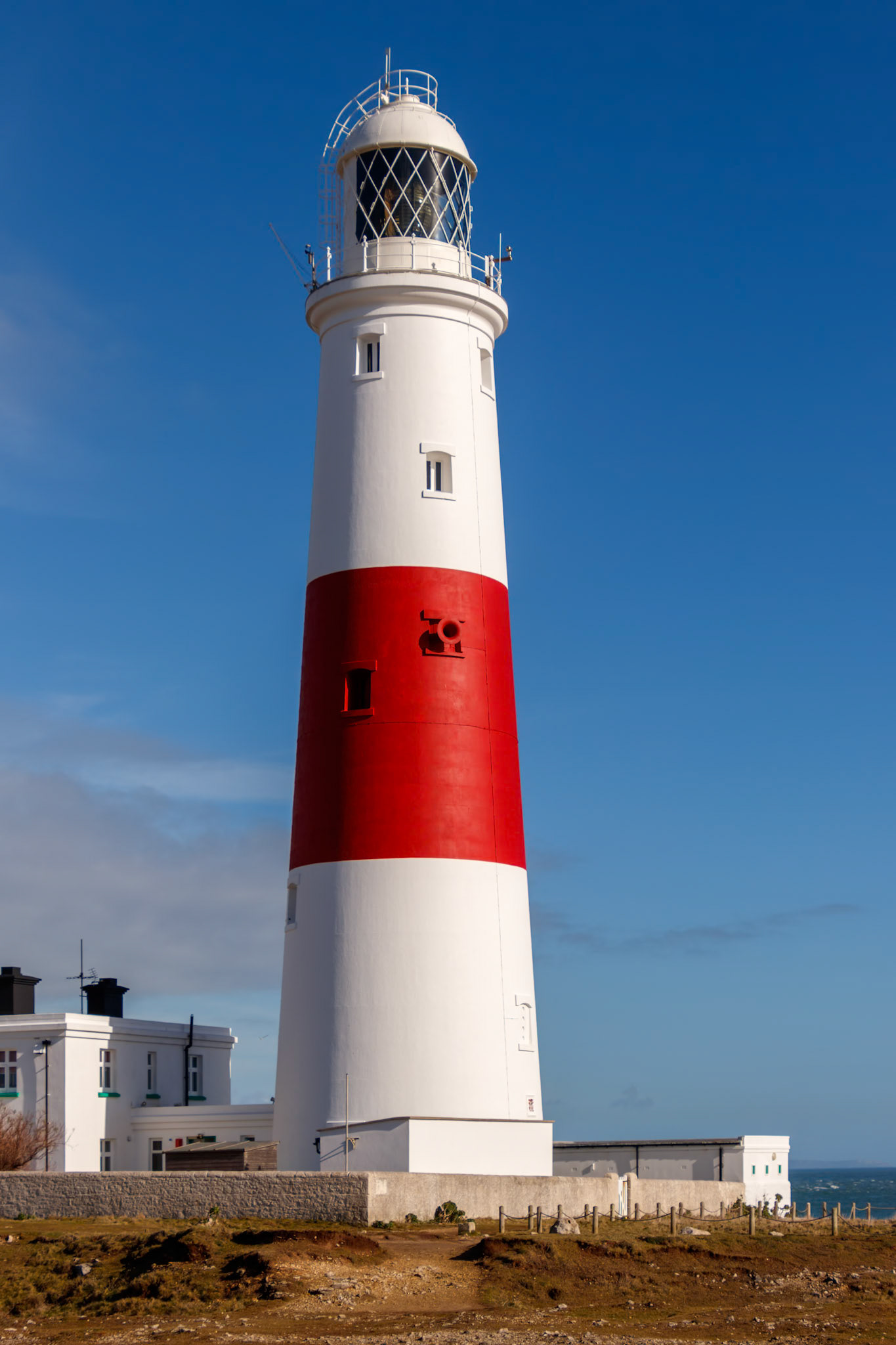 PORTLAND BILL, DORSET/UK - FEBRUARY 16  : View of Portland Bill Lighthouse on the Isle of Portland in Dorset UK on February 16, 2018