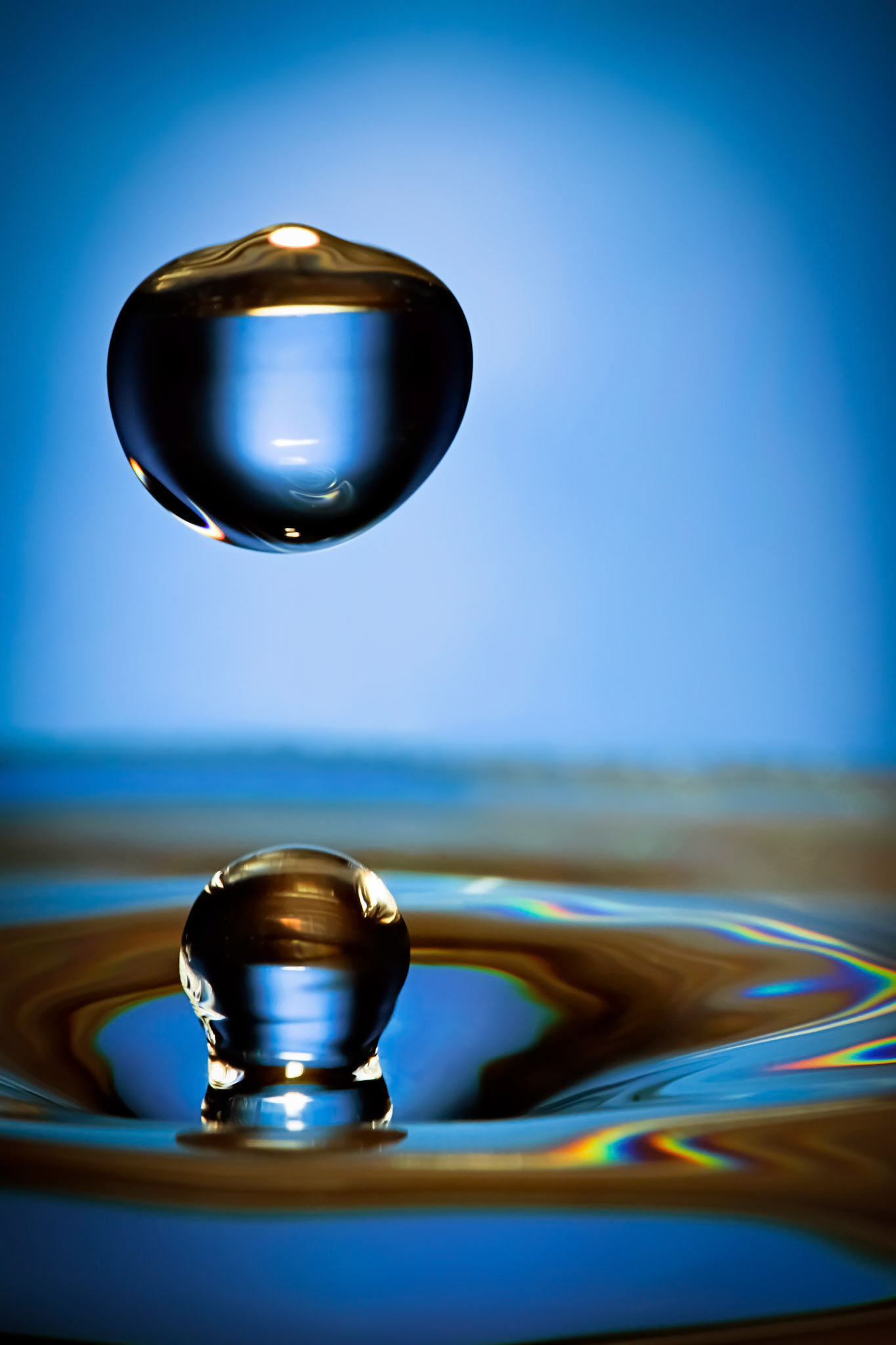 Blue Water Droplet