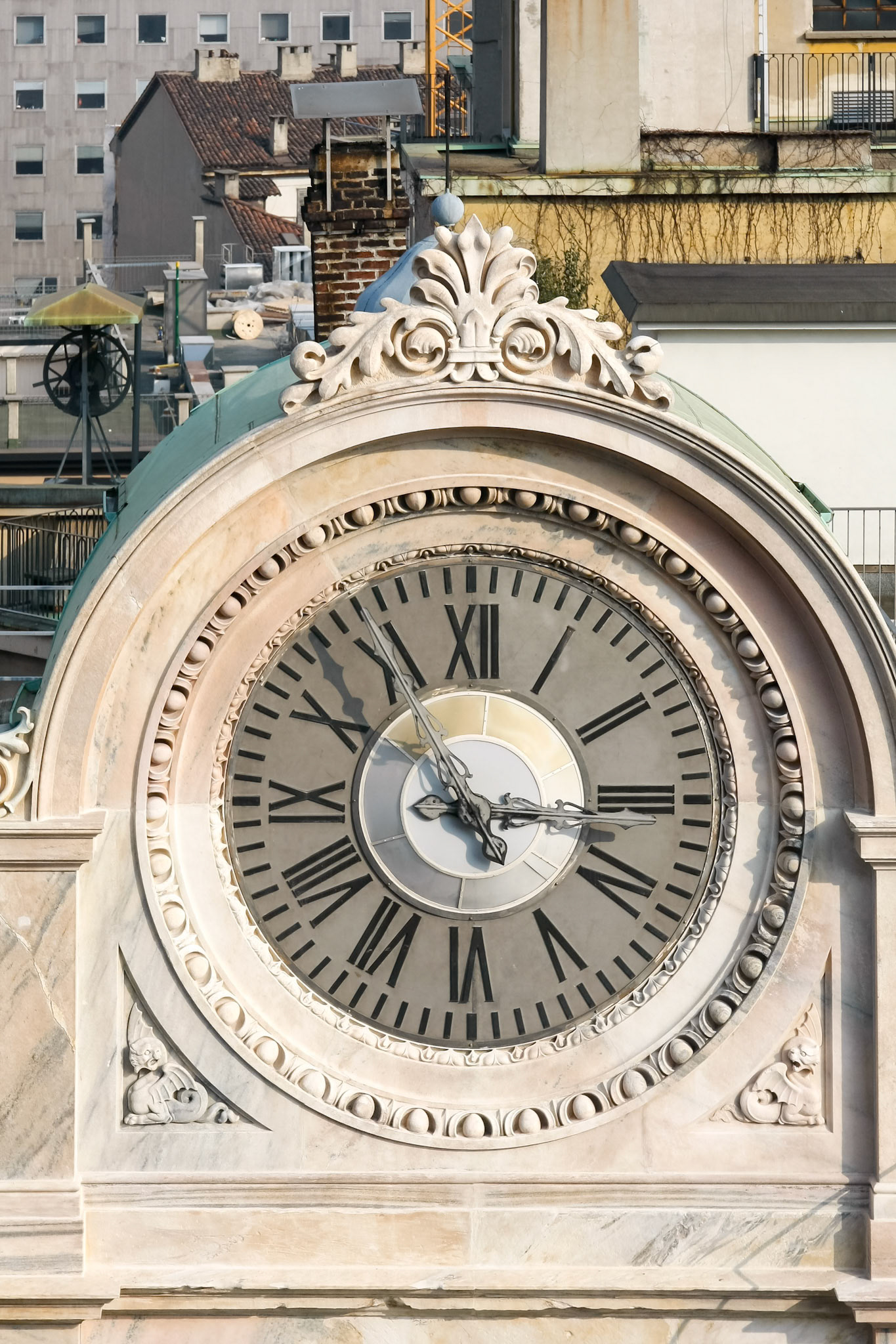 MILAN, LOMBARDY, ITALY - FEBRUARY 23 : Old clock in Milan on February 23, 2008