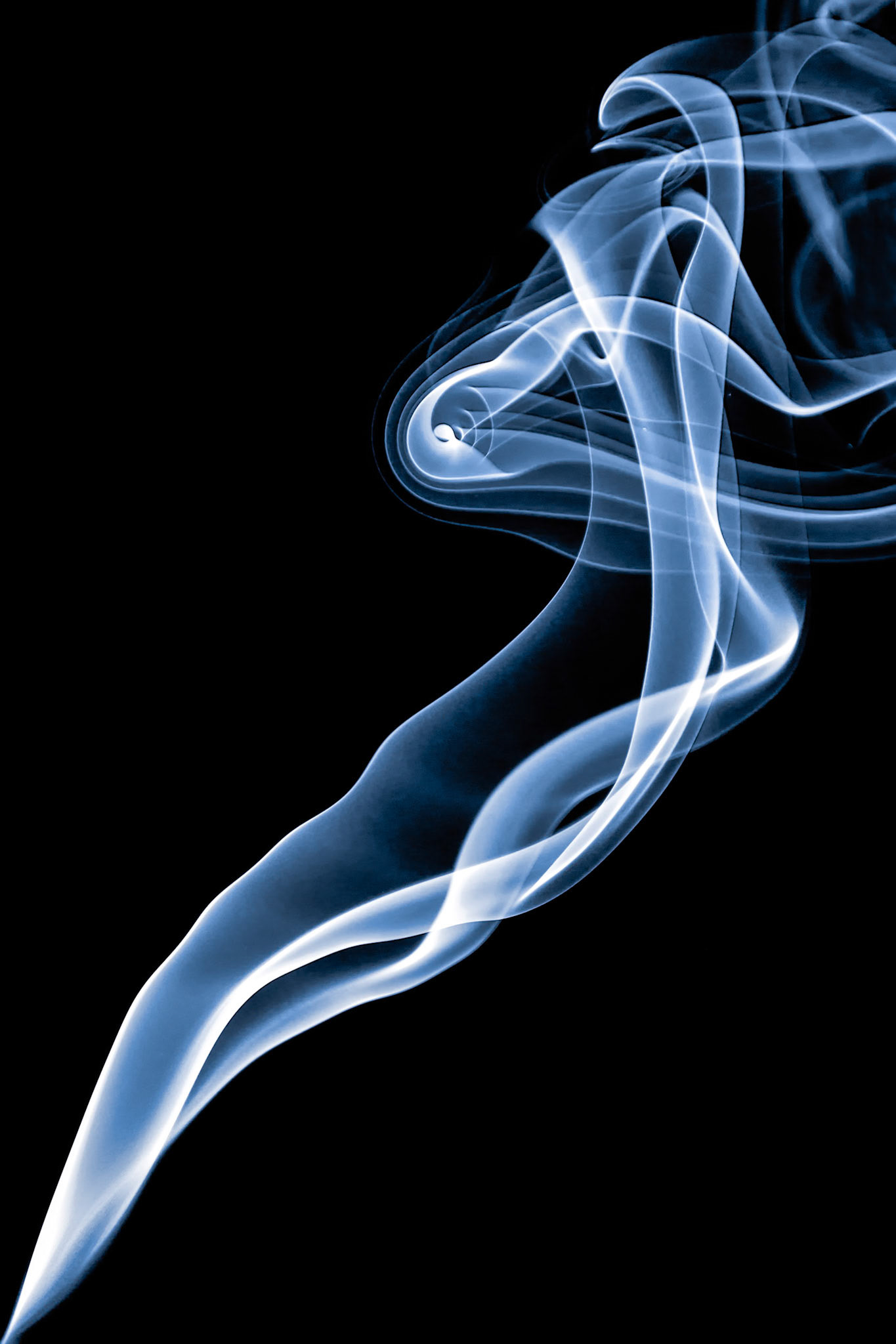 Incense stick smoke trail