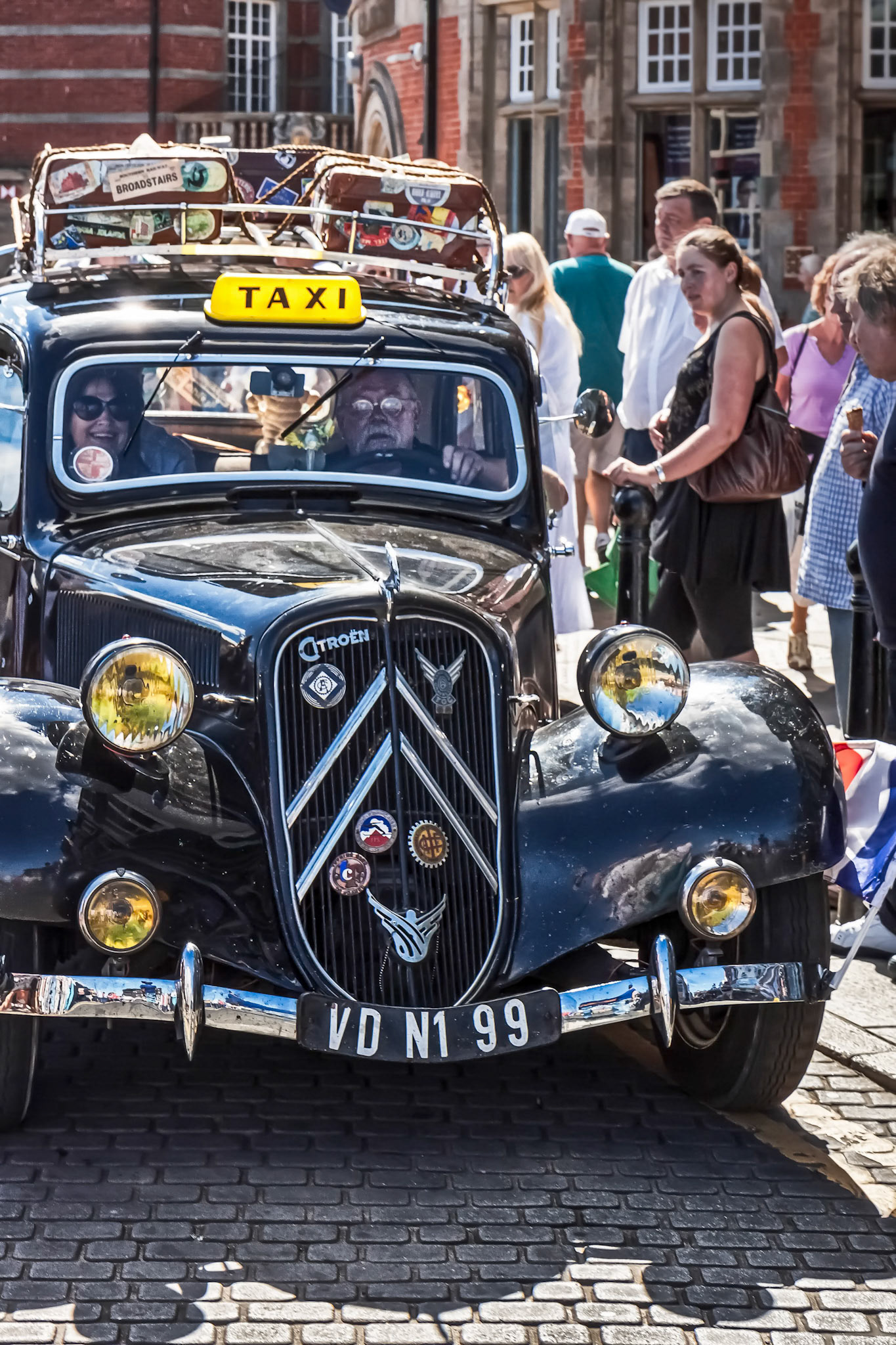 Old Citroen Taxi Plying Its Trade in Whitby North Yorkshire