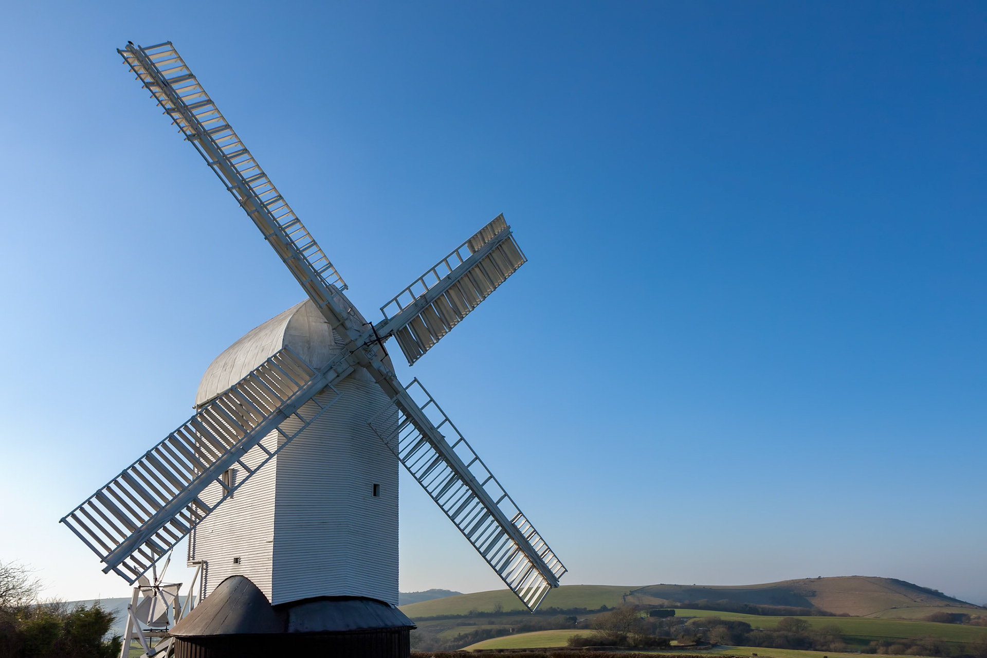 CLAYTON, EAST SUSSEX/UK - JANUARY 3 : Jill Windmill on a winter's day in Clayton East Sussex on January 3, 2009