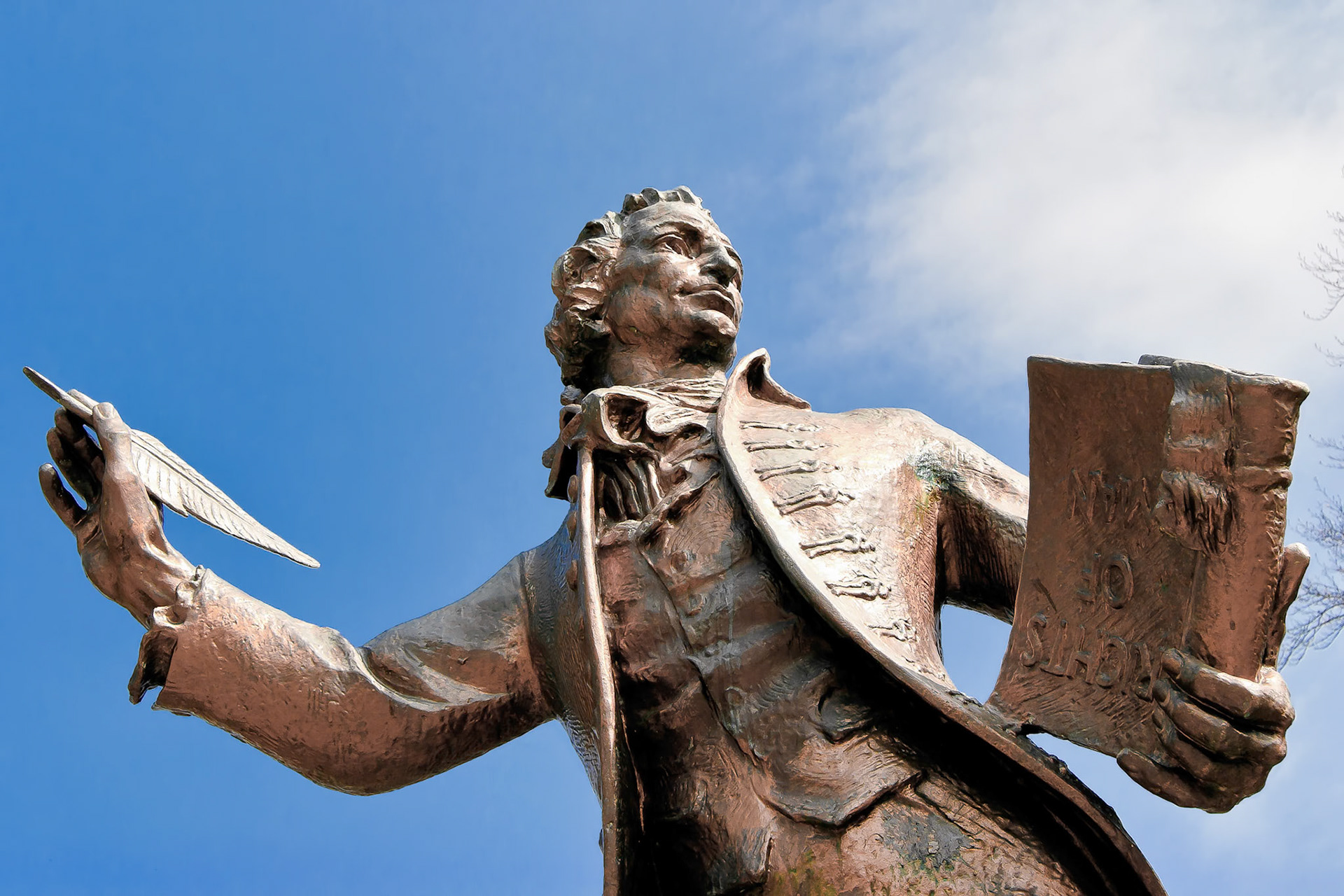 Statue of Thomas Paine Author of Rights of Man in Thetford Norfolk